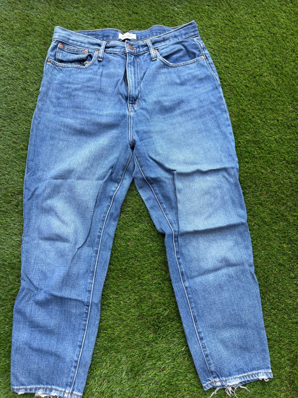 Madewell Straight-Leg Light Blue Jeans